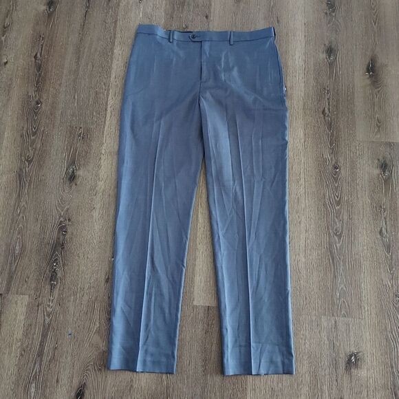 NWT Savane Dress Pants Expandable Waist Vintage Indigo Straight Fit Mens 40 x 36 - Picture 1 of 12